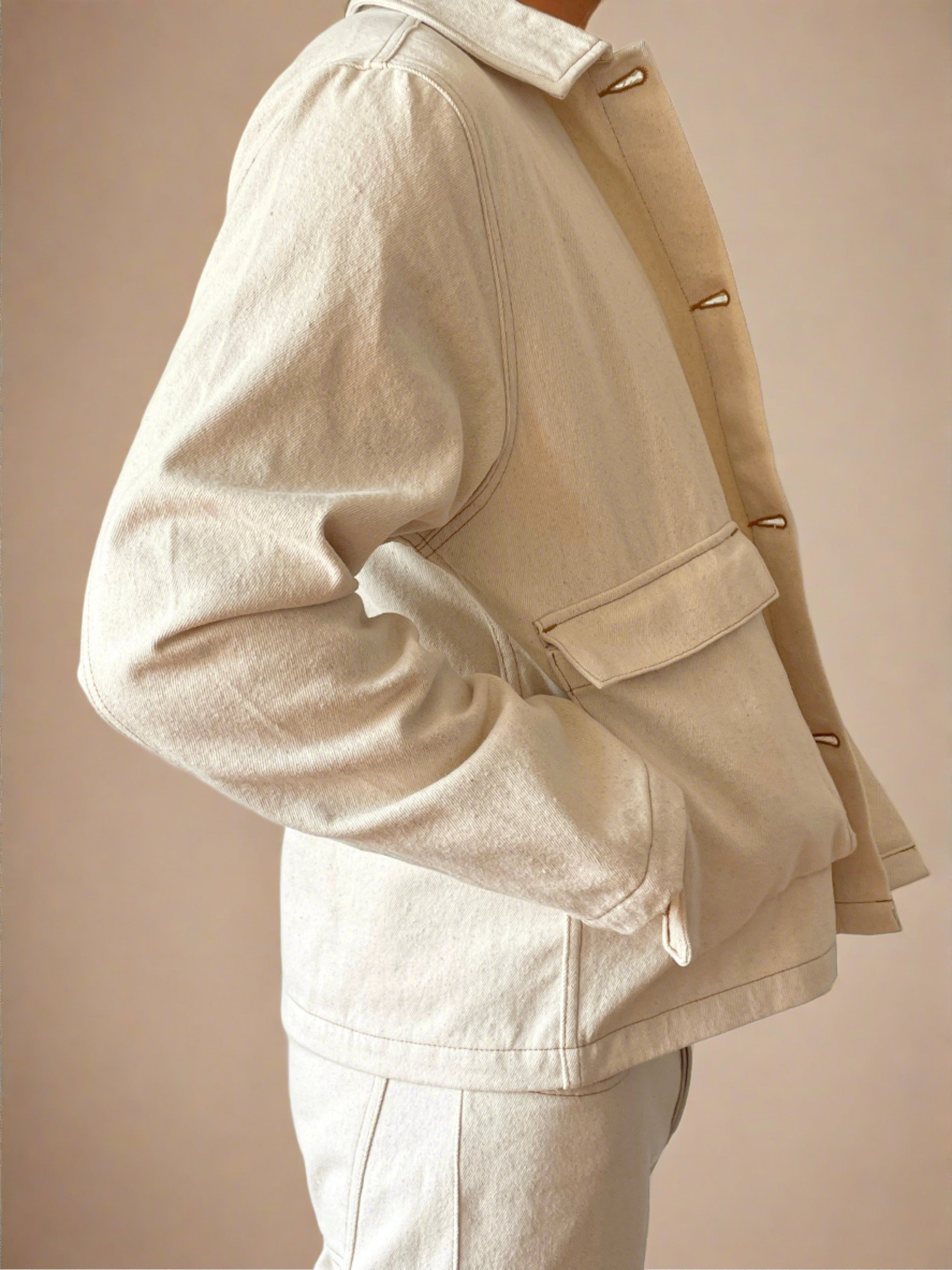 Cream on sale utility jacket